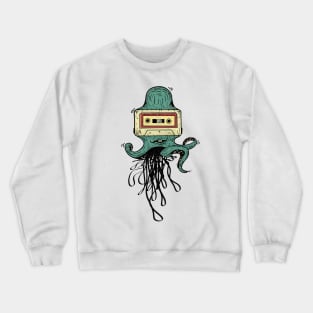 Retro Vintage Octopus & Cassete Crewneck Sweatshirt